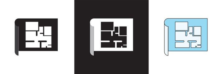Home layout icon. isolated on white and black background. vector illustration. EPS 10