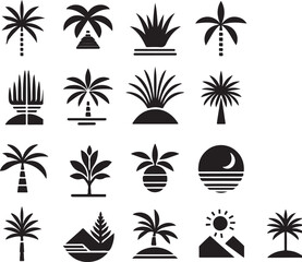 isolated  palm tree icon, palm tree icon Vector , palm tree Silhouette,color palm tree symbol, palm tree icon set, black palm tree icon, palm tree for logo, palm tree Vector illustration, Vector Graph