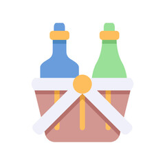 Drink Basket Flat Style