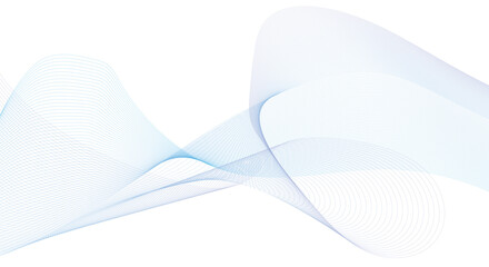 Abstract white and blue color flowing line elegant background