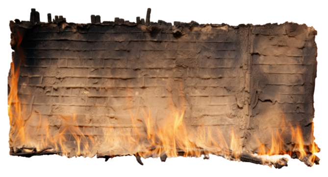 PNG Fireplace burnt old