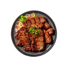 Galbi Served in a beautiful plate