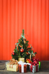 christmas tree and gifts