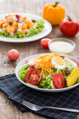 salad with vegetables and fruit
