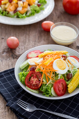 salad with vegetables and fruit
