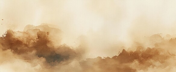 Abstract Watercolor Background Vintage Paper Texture Grunge with Brown Tones and Soft Light - obrazy, fototapety, plakaty