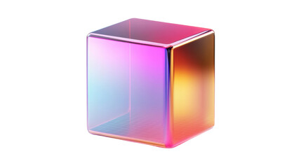 3d colorful cube isolated on white background 