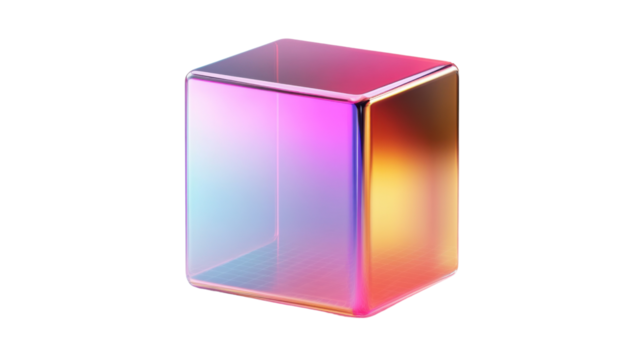 3d colorful cube isolated on white background 