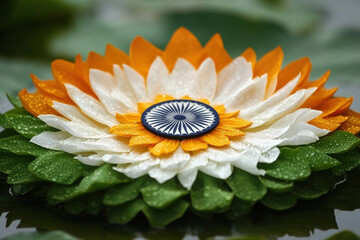 indian flag colors on the flower