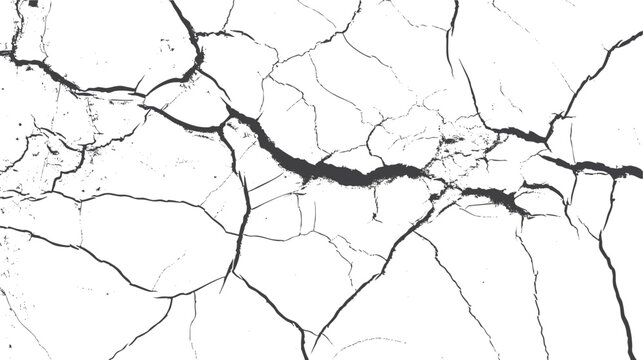 Texture soil dry crack background pattern. black and white vintage of cracked concrete scribble effect.	