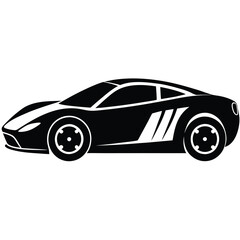 Fototapeta premium A sleek sports car with a low body and simple curves.