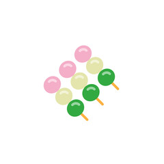 Dango icon, japanese dessert icon isolated on white background
