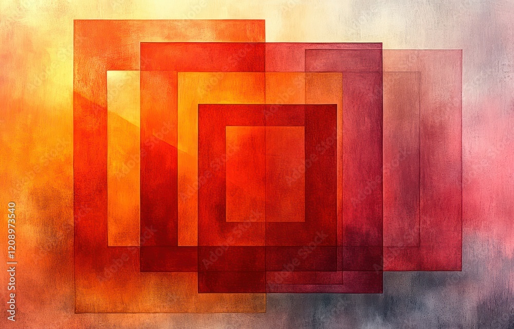 Poster abstract orange background geometric texture with squares and angled lines for autumn halloween than