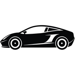 Fototapeta premium A sleek sports car with a low body and simple curves.