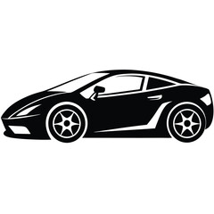 Fototapeta premium A sleek sports car with a low body and simple curves.