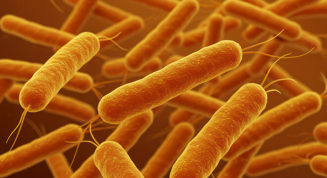 Citrobacter Bacteria Under the Microscope: Detailed 3D Image of Gram-Negative Pathogens