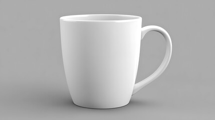 Obraz premium Two Blank White Mugs on Wooden Table with Greenery