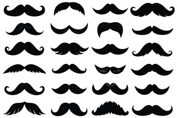 Set of men's mustache
