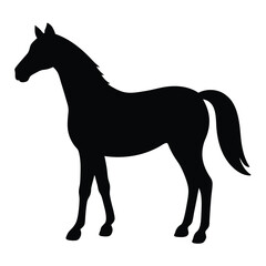 Vector of a horse isolated on white background. Wild Animals. Easy editable layered vector illustration