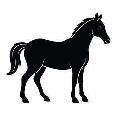 Vector of a horse isolated on white background. Wild Animals. Easy editable layered vector illustration
