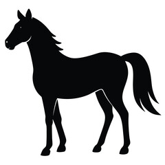 Vector of a horse isolated on white background. Wild Animals. Easy editable layered vector illustration