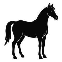 Vector of a horse isolated on white background. Wild Animals. Easy editable layered vector illustration