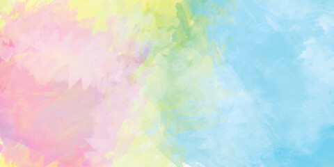 Abstract bright texture of yellow paint background. Yellow paint background, beautiful sweet cotton candy twilight sky watercolor background