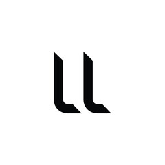 LL monogram logo design letter text name symbol monochrome logotype alphabet character simple logo