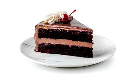 Elegant Chocolate Slice with Glossy Finish