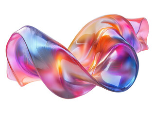 Fototapeta premium 3d Abstract Vibrant and Colorful Abstract Design with Dynamic Patterns and Shapes Transparante Background