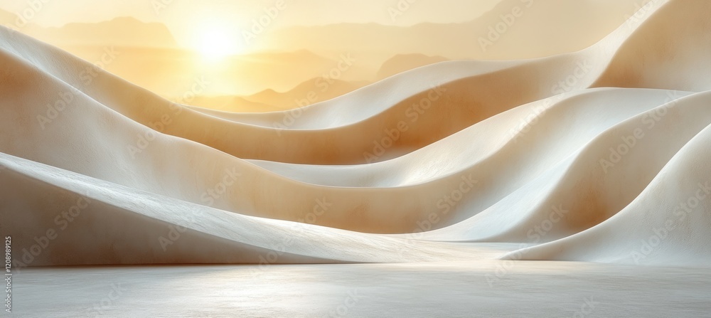 Poster soft focus cream background paper with blurred texture and elegant beige borders