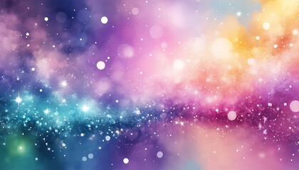 Obraz premium Beautiful abstract shiny light glitter background in a watercolor style. AI Generated By Катерина Євтехова