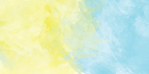 blue sky background with white clouds. panorama Multicolored background in watercolor