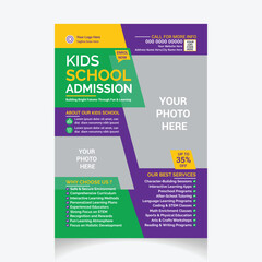 Kids School Admission Flyer modern template design