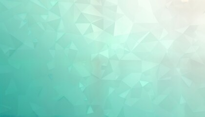 Abstract geometric pattern with light teal, mint triangles. Modern illustration. Ideal for backgrounds digital art. Suggests tech design concept. Suitable for wallpaper business presentation. Evokes