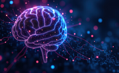 Fototapeta premium 3d rendered illustration of artificial brain