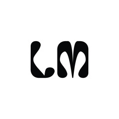 LM monogram logo design letter text name symbol monochrome logotype alphabet character simple logo