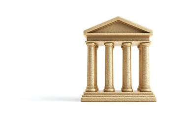 Fototapeta premium A stylized representation of a classical building with four columns, symbolizing strength and stability.