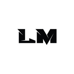 LM monogram logo design letter text name symbol monochrome logotype alphabet character simple logo