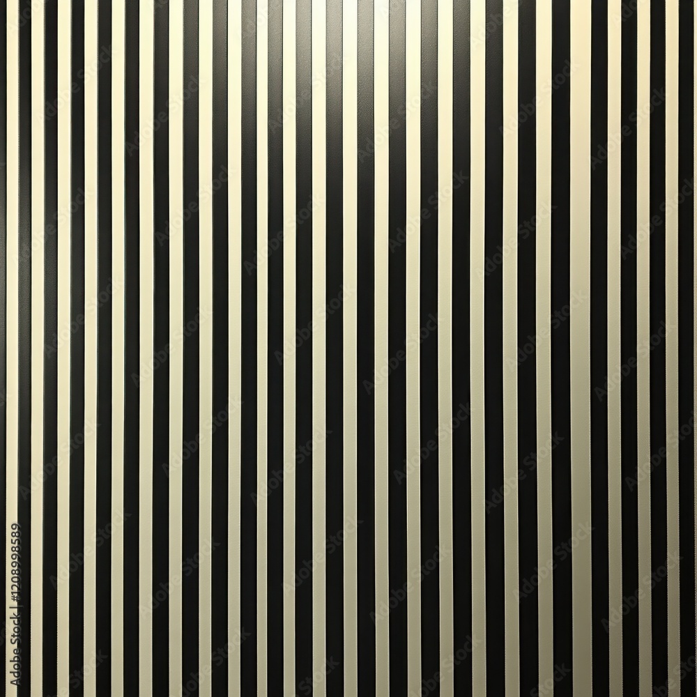 Poster modern minimalist vertical black and white stripes pattern with soft lighting and symmetry