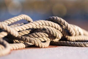 Old rope lying on the ground