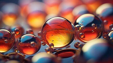 Close-up of Water Droplets on a Surface