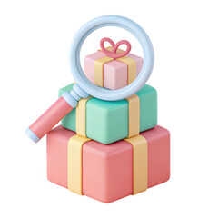 Obraz premium product search 3d cute icon illustration