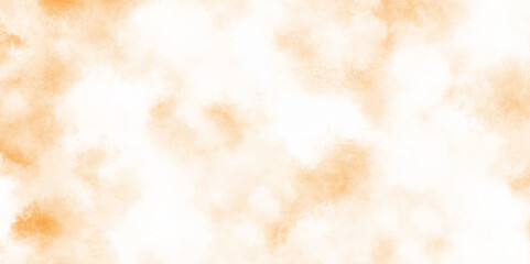 Paint leaks and ombre effects orange or brown watercolor, watercolor background textures with clouds and stains, Old paper texture with stains and scratches, Hand painted abstract cloud texture.
