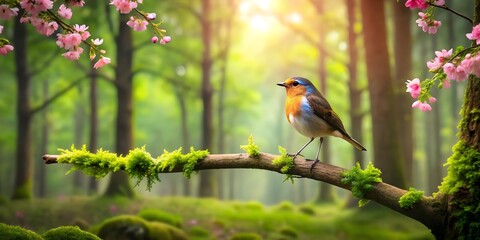 Fototapeta premium bird on a branch