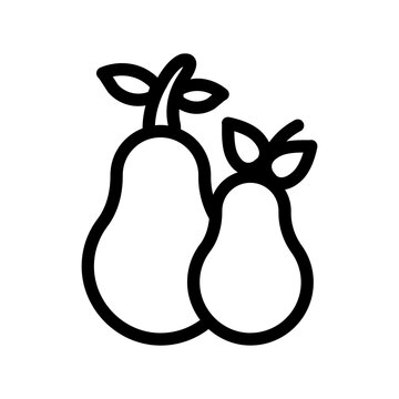 recommend clip art: pear fruit outline style