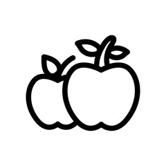 Obraz premium apple fruit outline style
