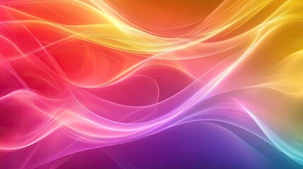 Abstract Colorful Waves Flowing Seamlessly