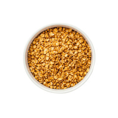 Crunchy roasted chickpeas in white bowl, perfect for snacking or adding to dishes. Enjoy healthy, flavorful crunch