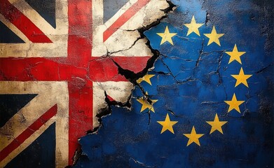 Brexit Visual Disruption Flags Cracking Diplomatic Split Urban Style